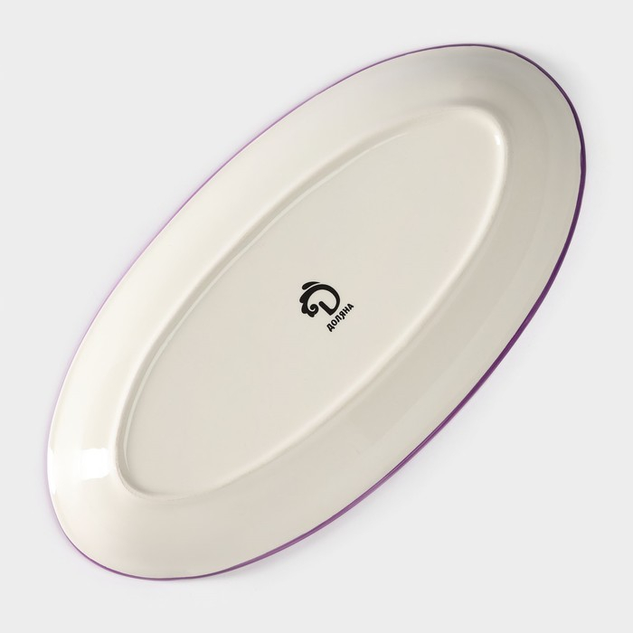 Блюдо Доляна &laquo;Лаванда&raquo;, 28&times;14,5&times;3,5 см, цвет белый