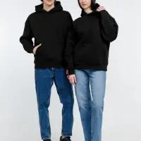 Худи оверсайз унисекс Go Easy, черное, размер L