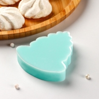 Силиконовый молд &laquo;Ёлочка - Мне сладкое нельзя, неси полусладкое&raquo;, 6,9&times;6,2&times;1,3 см, цвет бирюзовый