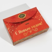 Коробка новогодняя складная &laquo;Новогодняя почта&raquo;, 28 х 18 х 8 см, Новый год