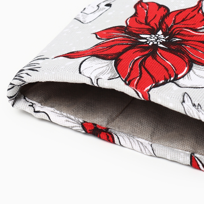 Новый год. Грелка на чайник Доляна &laquo;Новогоднее настроение&raquo; 28х28см, 100% хл., 164г/м2