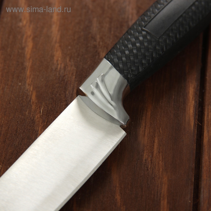 Набор ножей кухонных на подставке, 6 предметов: 5 ножей 8,5 см, 12 см, 12 см, 19,7 см, 19 см, ножницы, цвет чёрный