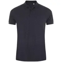 Рубашка поло мужская Brandy Men, темно-синяя с белым, размер XXL