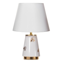 Настольная лампа Алира E14 40Вт бело-золотой 24х24х36 см RISALUX