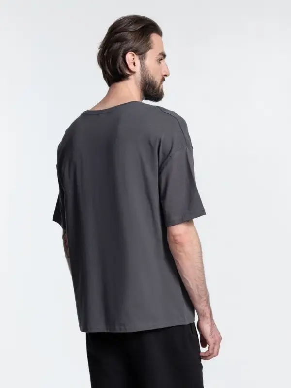 Футболка унисекс оверсайз Crosstown, темно-серая, размер M