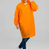 Дождевик-анорак Alatau, оранжевый неон, единый размер