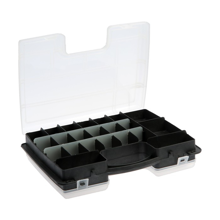 Органайзер двухсторонний ТУНДРА, 22/10 отделений, 12 Органайзер двухсторонний ТУНДРА, 22/10 отделений, 12", 295 х 220 х 76 мм