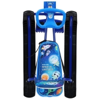 Снегокат &laquo;Тимка спорт 4-1&raquo;, ТС4-1М/К, со спинкой и ремнём безопасности, цвет чёрный/синий