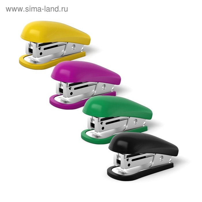 Степлер ErichKrause mini № 24/6, до 20 листов, вмещает до 50 скоб, глубина закладки бумаги до 25 мм, микс Степлер ErichKrause mini № 24/6, до 20 листов, вмещает до 50 скоб, глубина закладки бумаги до 25 мм, микс