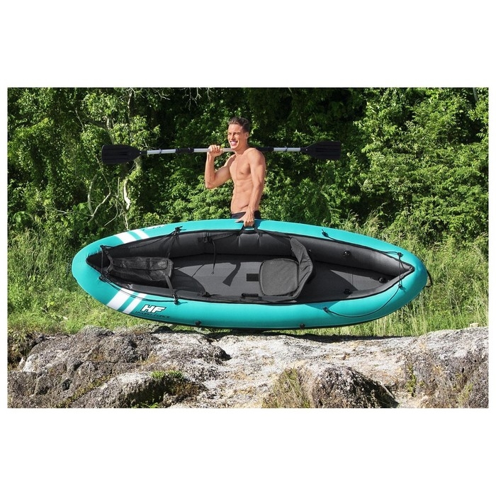 Байдарка Bestway Hydro-Force, 280&times;86 см, комплект: 1 весло, ручной насос, 2 съёмных ребра, 1 сиденье, 1 сумка, ремкомплект, 65118