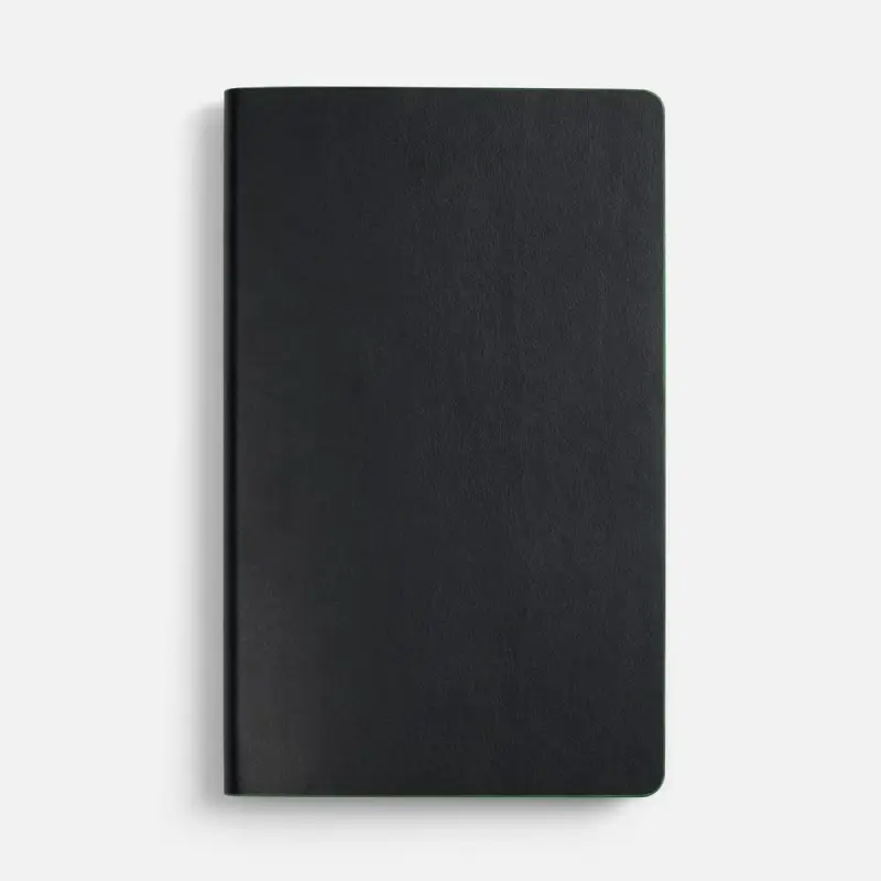 Ежедневник Trait, недатированный, черный с зеленым