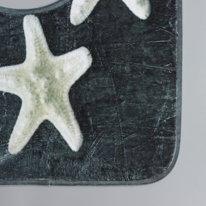 Набор ковриков для ванной и туалета Доляна &laquo;Звёзды&raquo;, 2 шт: 40&times;50, 50&times;80 см