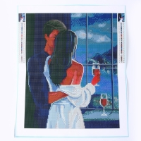 Алмазная мозаика с полным заполнением на холсте &laquo;Влюбленная пара&raquo;, 40 х 50 см