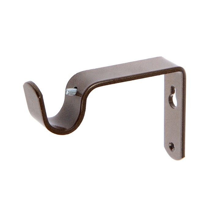 Кронштейн для карниза D20 однорядный 8 см, цвет коричневый металлик Кронштейн для карниза D20 однорядный 8 см, цвет коричневый металлик