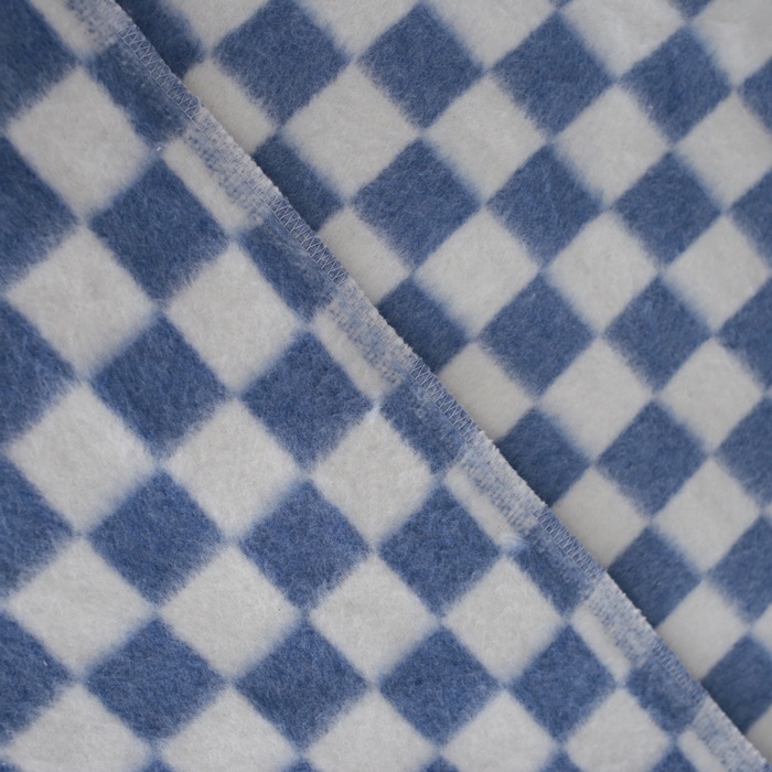 Одеяло байковое 140х205см, синий, хл80%, полиэфир20%, 420г/м