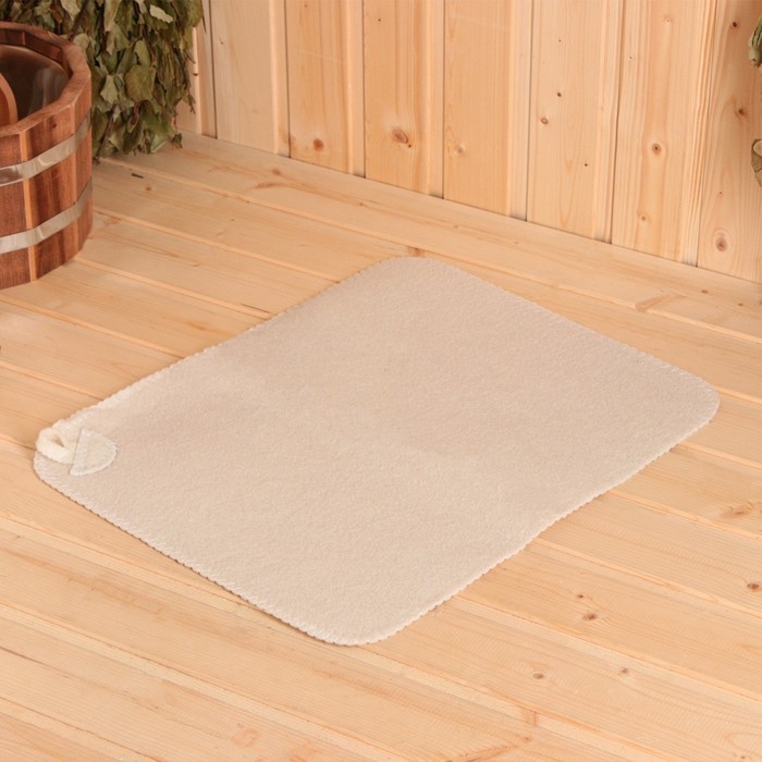 Набор банный "Мужской" портфель 5 предметов, белый, с вышивкой