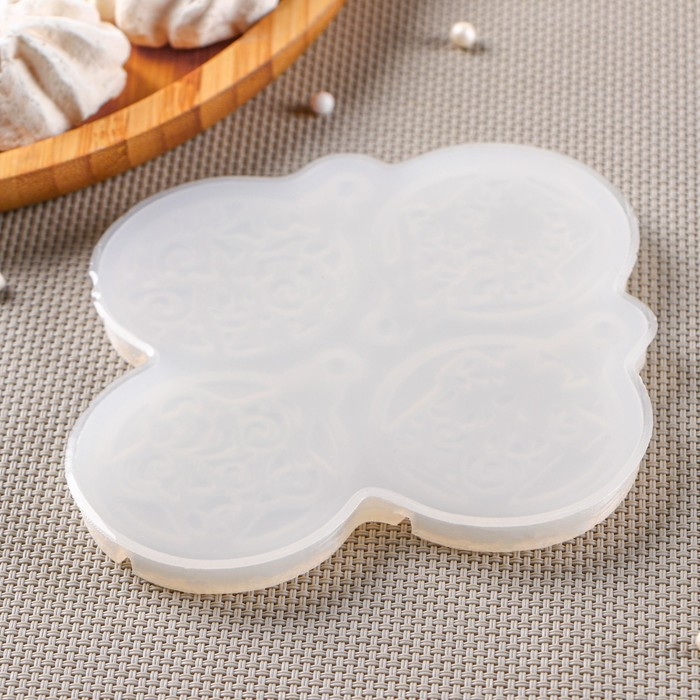 Силиконовый молд для леденцов и шоколада &laquo;Шары&raquo;, 12&times;12 см, ячейка d=5 см, цвет прозрачный