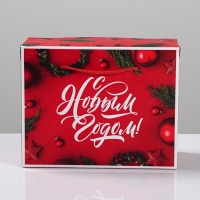 Пакет&mdash;коробка &laquo;Счастья в новом году!&raquo;, 23 х18 х11 см, Новый год
