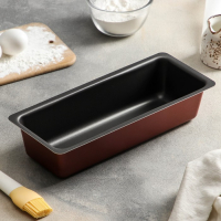 Противень «Забава», 30×11 см, h=6,5 см, антипригарное покрытие, цвет бордовый Противень «Забава», 30×11 см, h=6,5 см, антипригарное покрытие, цвет бордовый