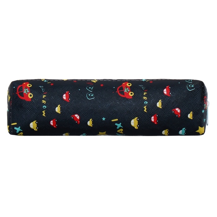 Пенал школьный на молнии Calligrata Пенал школьный на молнии Calligrata "Машинки", черный