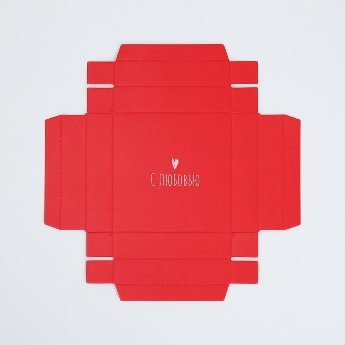 Коробка подарочная складная с 3D эффектом, упаковка, &laquo;С любовью&raquo;, 11 х 11 х 13 см