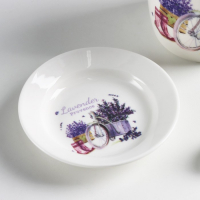 Кружка керамическая с ложкой на подставке «Лаванда», 330 мл, рисунок МИКС Кружка керамическая с ложкой на подставке «Лаванда», 330 мл, рисунок МИКС