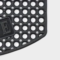 Коврик придверный ячеистый Доляна &laquo;Добро пожаловать&raquo;, 43&times;73 см, цвет чёрный