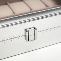 Шкатулка кожзам под часы 12 отделений "Космос. Серебро" 8х30х20,5 см Шкатулка кожзам под часы 12 отделений "Космос. Серебро" 8х30х20,5 см