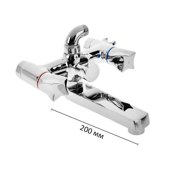 Cмеситель для ванны Accoona A6473, двухвентильный, латунь, хром Cмеситель для ванны Accoona A6473, двухвентильный, латунь, хром