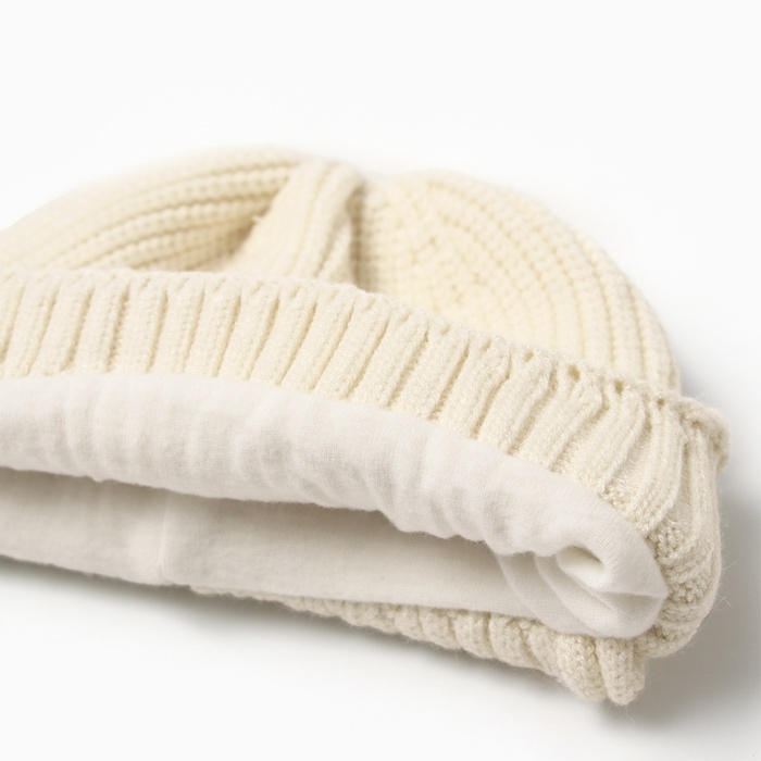 Шапка Крошка Я, р. 46-48см, 1-3 года, молочный