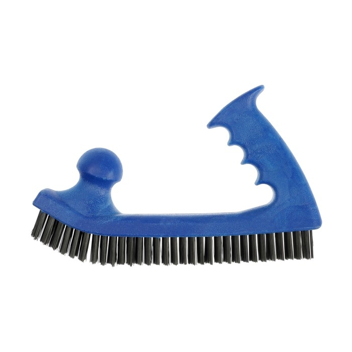 Щетка металлическая двуручная ТУНДРА, пластиковая рукоятка, 5-рядная, стальная щетина