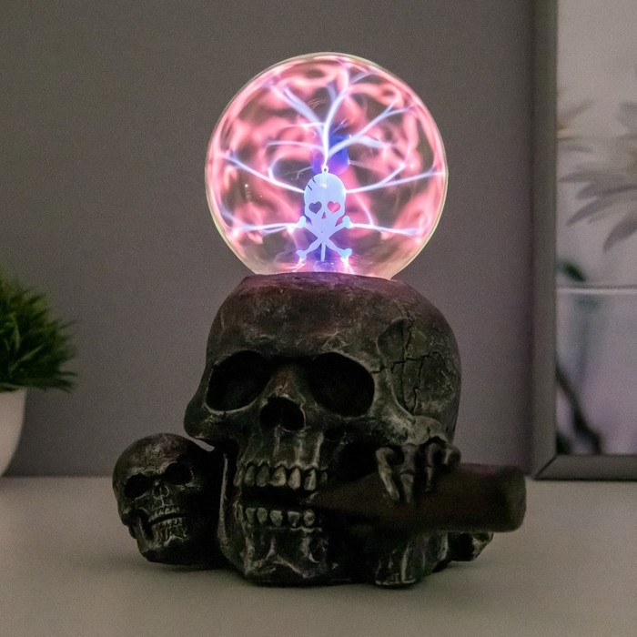 Плазменный шар Плазменный шар "Дуэт" серый 13х7х17 см RISALUX