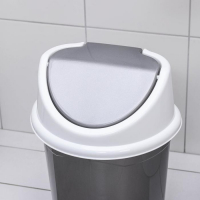 Ведро для мусора с подвижной крышкой «Виолет», 14 л, цвет серо-белый Ведро для мусора с подвижной крышкой «Виолет», 14 л, цвет серо-белый