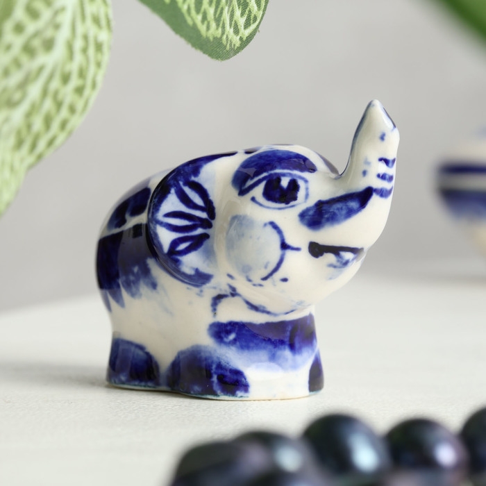 Сувенир &laquo;Слон&raquo;, малый, гжель