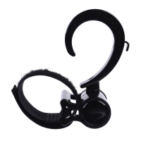 Крючок для сумок на коляску, пластиковый, вращается на 360°, на липучке, цвет черный Крючок для сумок на коляску, пластиковый, вращается на 360°, на липучке, цвет черный