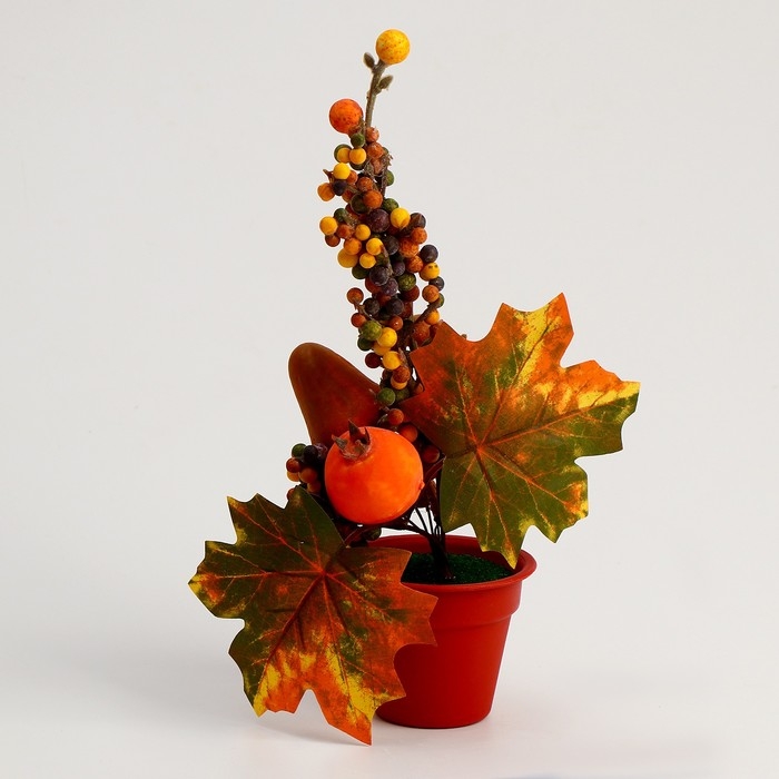 Декоративная композиция &laquo;Осенние настроение&raquo;, 10&times;16&times;20 см, МИКС