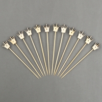 Шпажки деревянные &laquo;Корона&raquo;, 11 см, набор 12 шт.