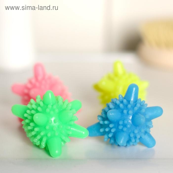 Шарики для стирки белья Доляна, d=6 см, 4 шт, цвет МИКС Шарики для стирки белья Доляна, d=6 см, 4 шт, цвет МИКС