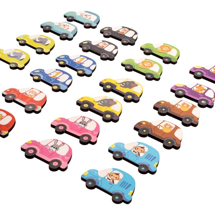 Игра настольная мемо &laquo;Машинки&raquo; Far far land wood (24 фишки в коробке)