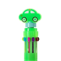 Многоцветная шариковая ручка Calligrata "Машинка-спиннер", автоматическая, 10-ти цветная, узел 0.7 мм, зелёная Многоцветная шариковая ручка Calligrata "Машинка-спиннер", автоматическая, 10-ти цветная, узел 0.7 мм, зелёная