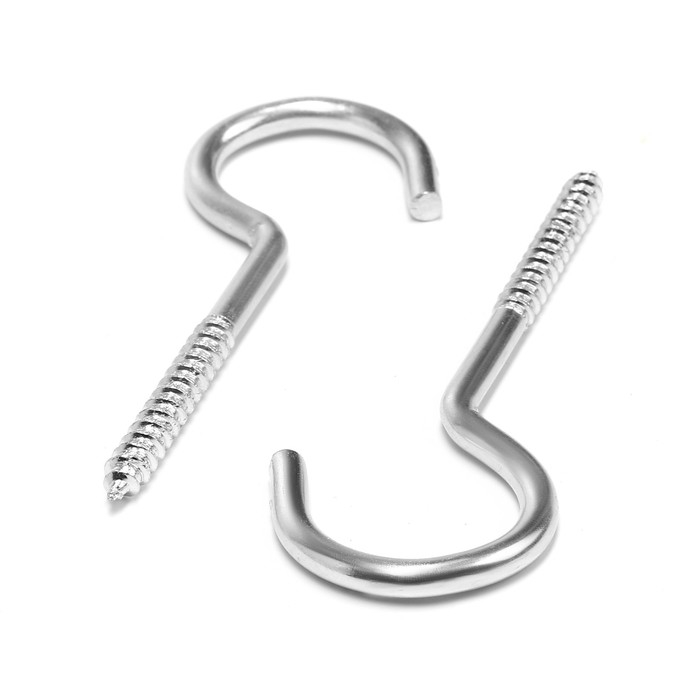 Шуруп-полукольцо ТУНДРА, для дерева, оцинкованный, 4,5х90 мм, 10 шт