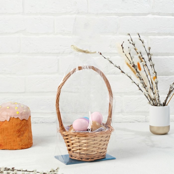 Пакет Пакет "Подарочный", с жестким дном, МИКС, 11 х 17 х 55 см