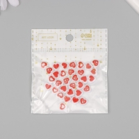 Бусины для творчества пластик "Нарисованное сердце" бело-красные набор 30 шт 0,8х0,4 см Бусины для творчества пластик "Нарисованное сердце" бело-красные набор 30 шт 0,8х0,4 см