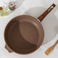 Сковорода «Гранит», d=30 см, съёмная ручка, стеклянная крышка, антипригарное покрытие, цвет коричневый Сковорода «Гранит», d=30 см, съёмная ручка, стеклянная крышка, антипригарное покрытие, цвет коричневый