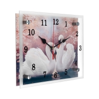 Часы-картина настенные, интерьерные "Лебеди", бесшумные, 25 х 20 см Часы-картина настенные, интерьерные "Лебеди", бесшумные, 25 х 20 см