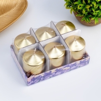 Свеча "Столбик", золотая, 5,5×8см Свеча "Столбик", золотая, 5,5×8см