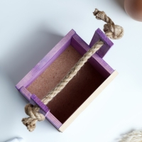 Кашпо деревянное, 15&times;12&times;8.5(25) см "Пауль и Любовь. Прованс, велосипед", с принтом