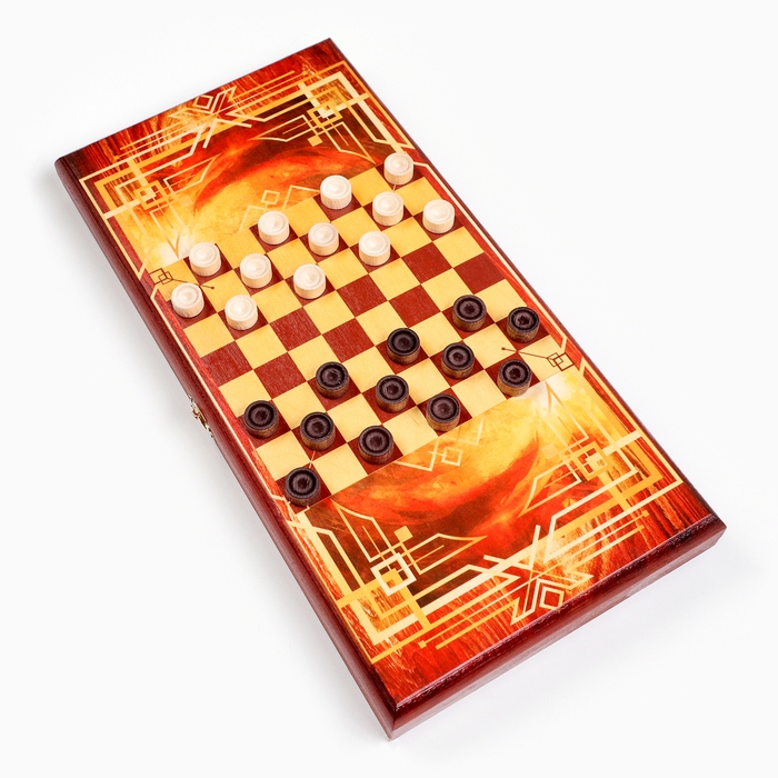 Нарды деревянные большие, настольная игра Нарды деревянные большие, настольная игра "Богатырь", 40 х 40 см, с шашками