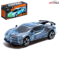 Машина &laquo;Crazy race, Гонки&raquo;, русская озвучка, световые и звуковые эффекты, работает от батареек, цвет серый