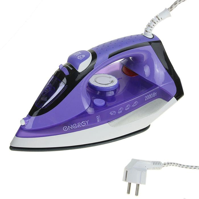 Утюг ENERGY EN-314, 2000 Вт, керамическая подошва, 300 мл, фиолетовый Утюг ENERGY EN-314, 2000 Вт, керамическая подошва, 300 мл, фиолетовый